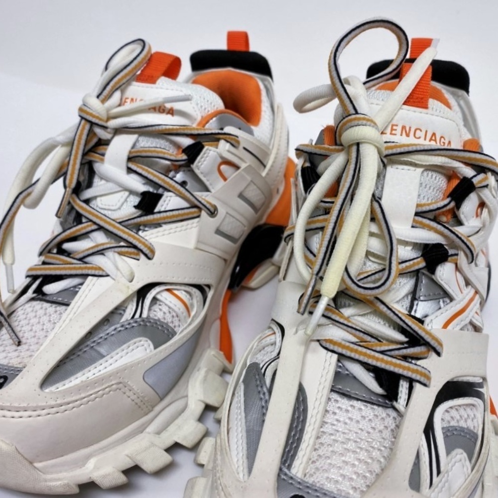 Balenciaga Track Sneakers White/Orange Size 39 - Picture 7 of 8